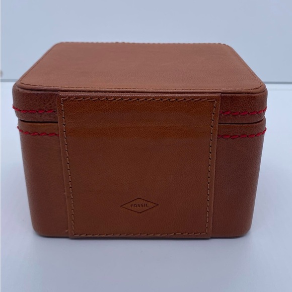 Fossil Tan Leather Box - Picture 3 of 12